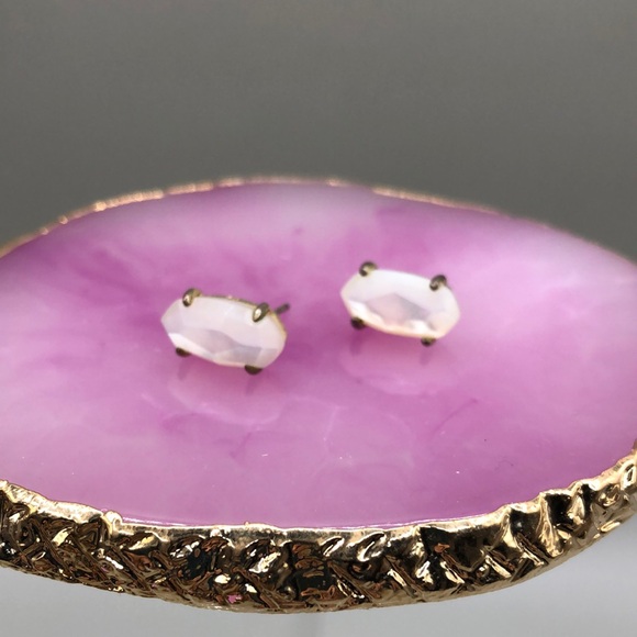 Kendra Scott small post stud earrings MoP mother of pearl - Picture 1 of 5